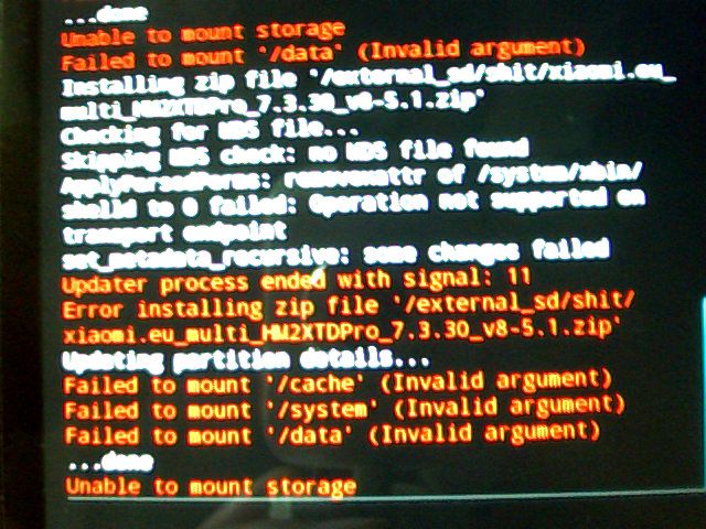 Cara mudah atasi masalah Failed To Mount System (Invalid Argument) pada Coolpad Sky Mini E560 via TWRP