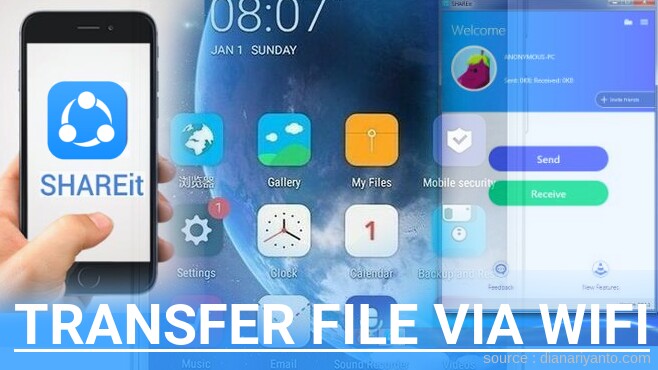 Transfer File via Wifi di Coolpad Champion A3S Menggunakan ShareIt Versi Baru