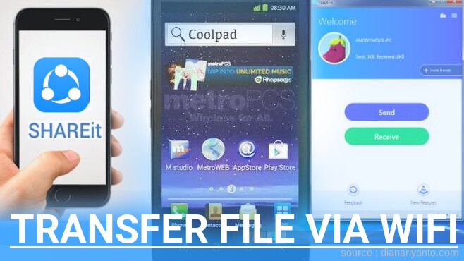 Cara Mudah Transfer File via Wifi di Coolpad Quattro 4G Menggunakan ShareIt Terbaru