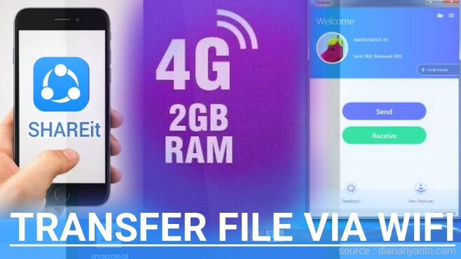 Cara Transfer File via Wifi di Coolpad Roar A110 Menggunakan ShareIt Versi Baru